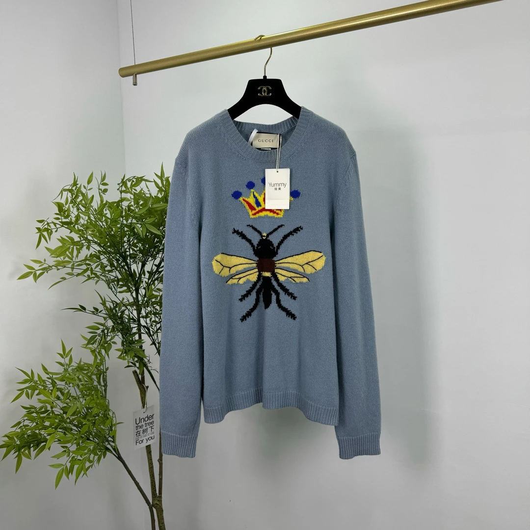 Gucci 古驰 皇冠蜜蜂羊毛毛衣 M码/95新/无配件 YM0512