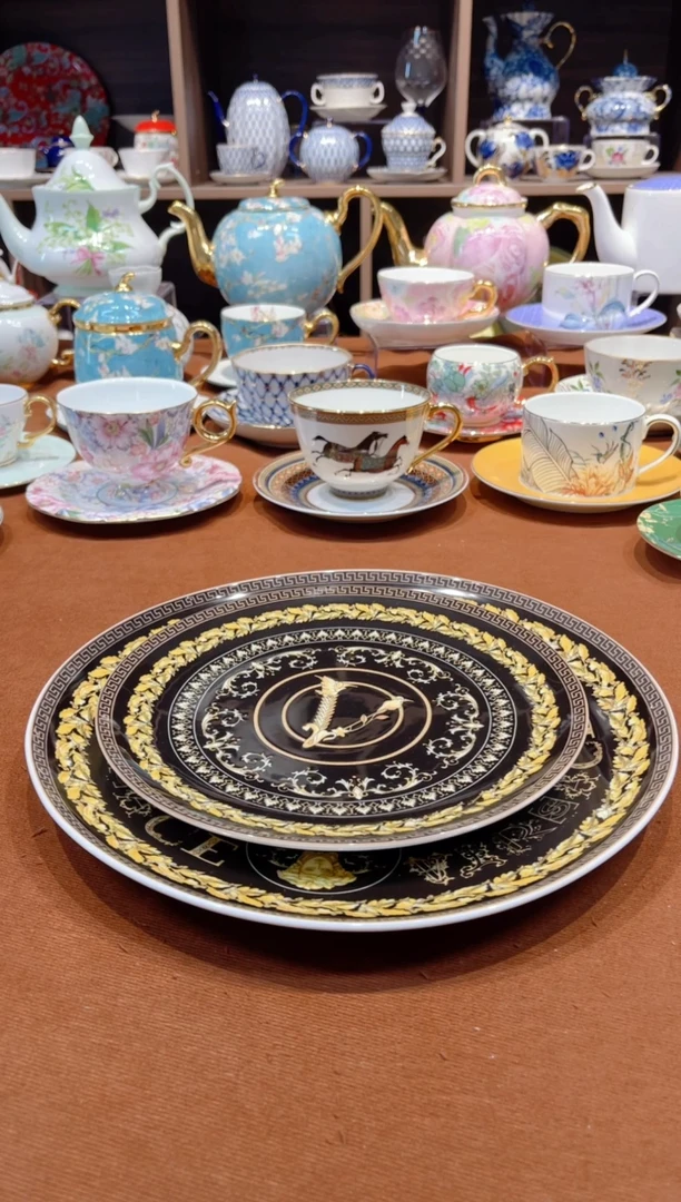 【闪购商品】瓷片范黑V大小盘······