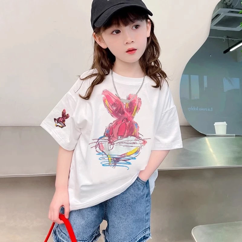 【100%纯棉】女童短袖T恤夏装2025新款童装女孩夏款儿童夏季上衣t恤