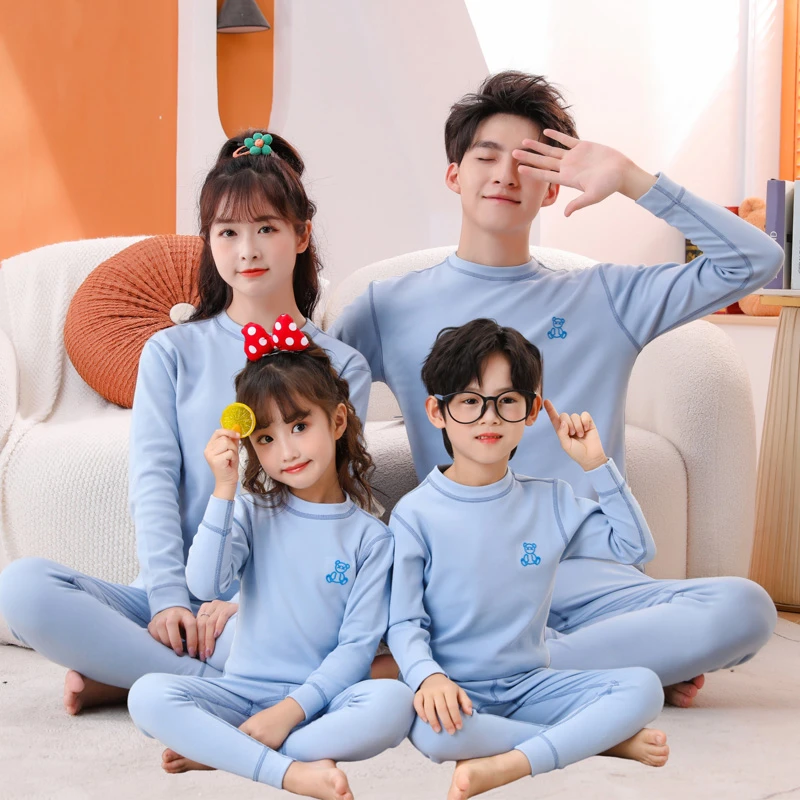 儿童青少年纯棉保暖加厚秋冬秋衣秋裤冬季大童打底加绒套装长袖