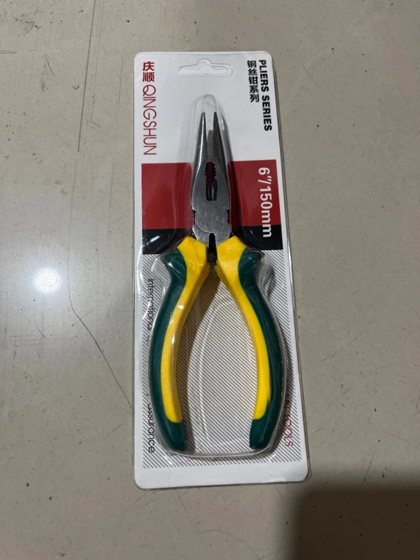 6寸品质尖嘴钳1把 颜色随机