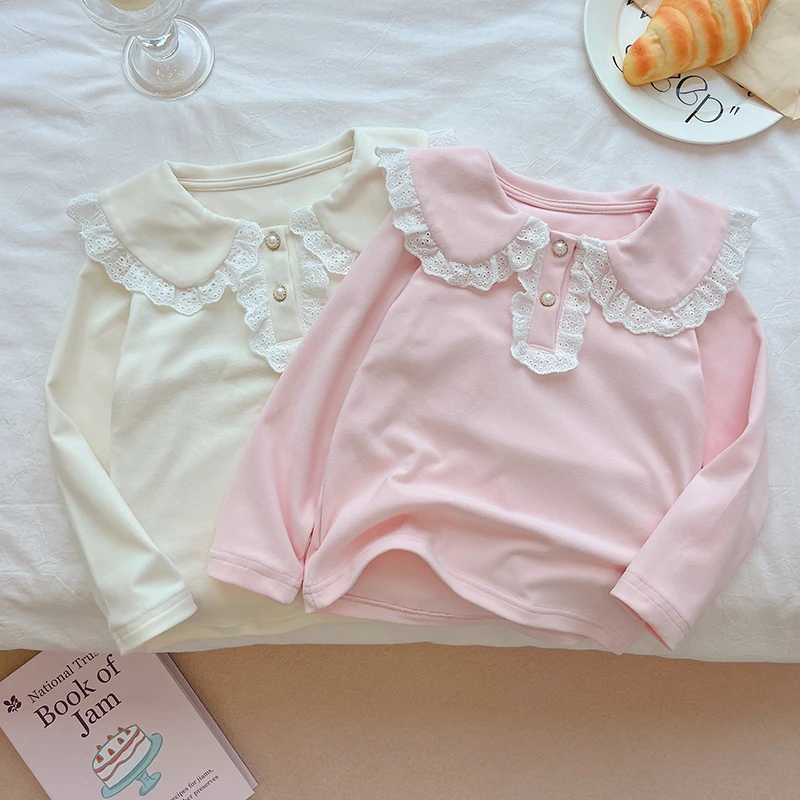 春秋新款儿童长袖打底洋气百搭韩版翻领卫衣可爱百搭欧若风童装