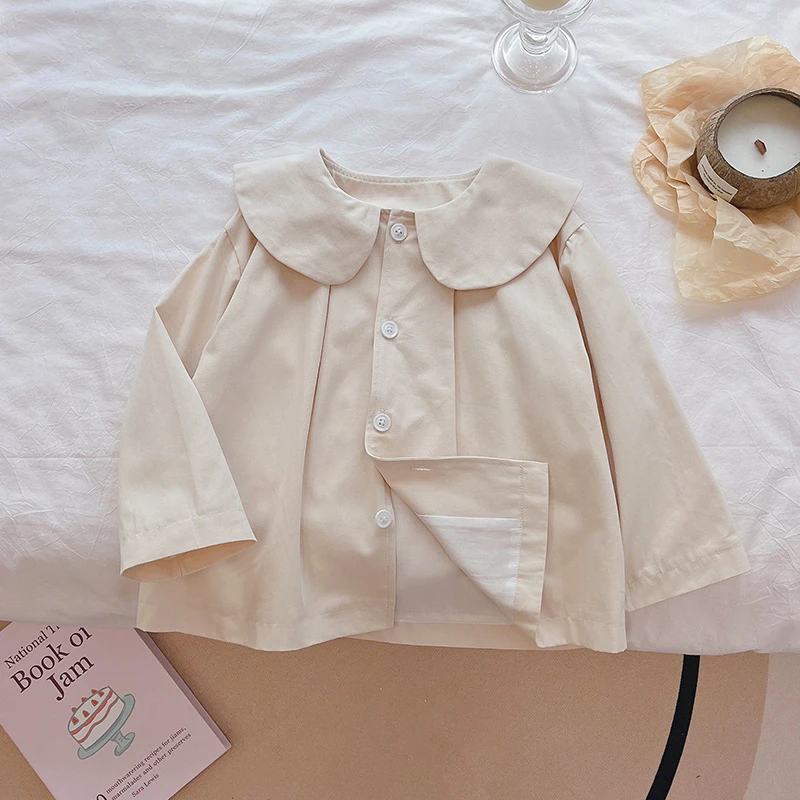 女童春秋装风衣新款儿童女宝宝洋气春秋款外套中长款英伦风韩版潮