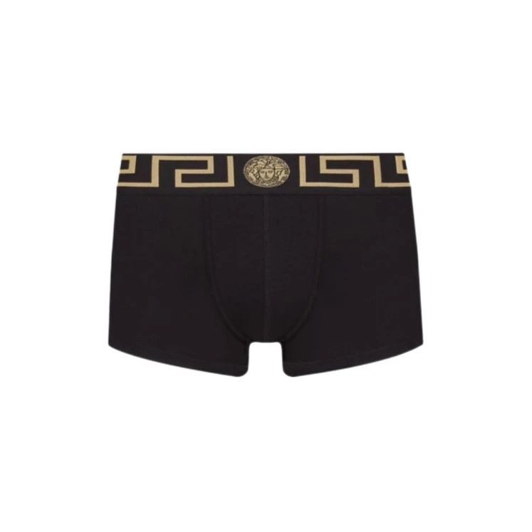全新未使用 Versace/范思哲 美杜莎Logo图案镶边平角内裤 AU10026