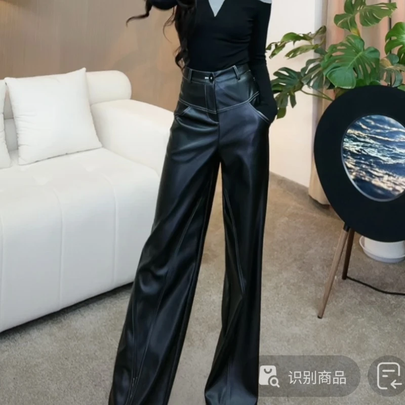 【YING FASHION】莹老板-春夏时尚气质百搭拽拽裤阔腿裤8110053 582