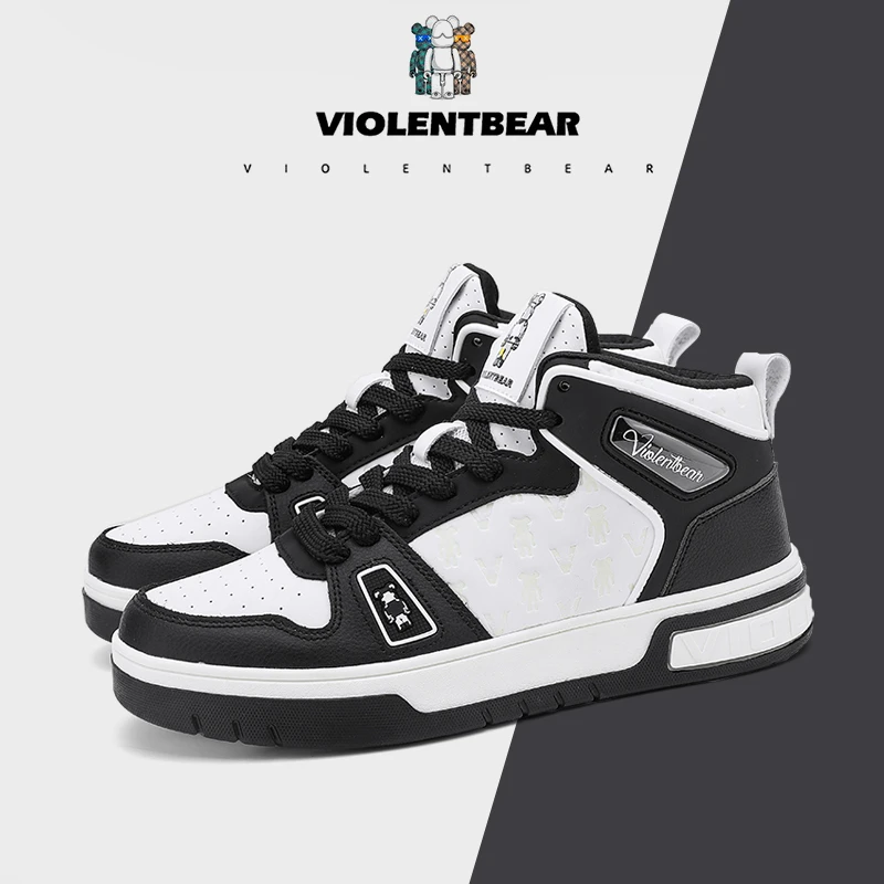 VIOLENTBEAR/暴力熊高帮透气新款休闲百搭潮流情侣款6668