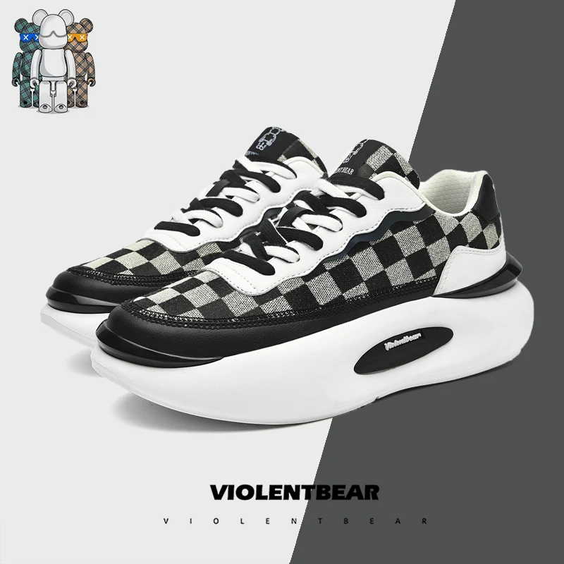 VIOLENTBEAR/暴力熊轻奢时尚潮鞋男女情侣款经典舒适休闲鞋B106