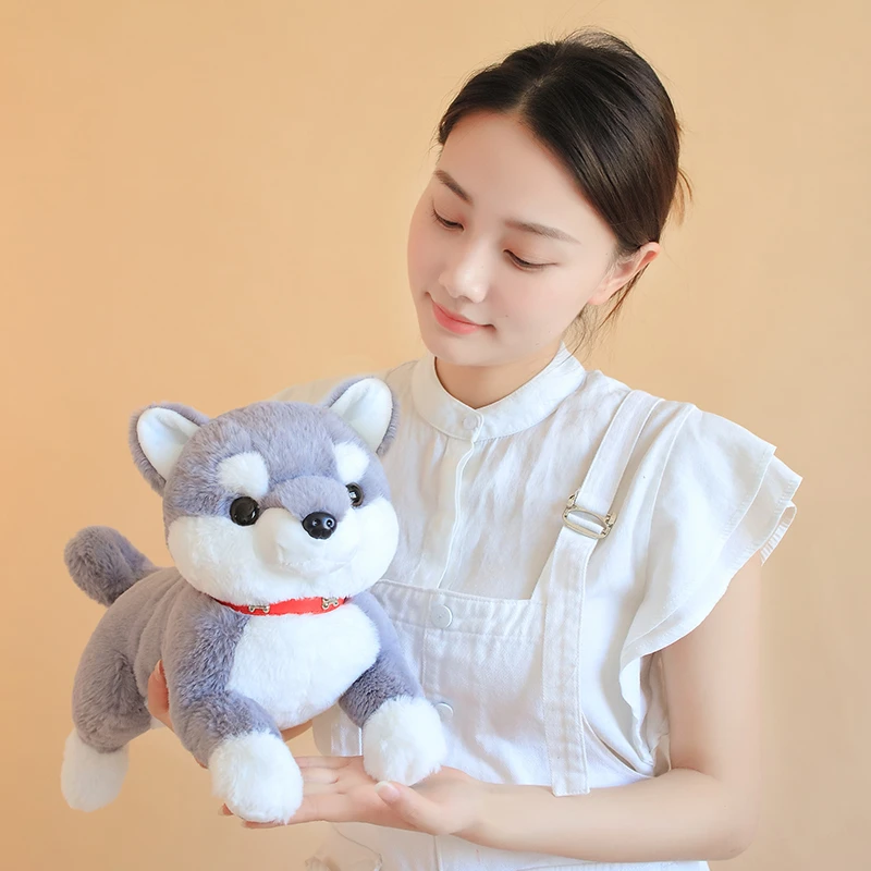 秋田柴犬公仔仿真狗狗玩偶趴趴小狗毛绒玩具女生睡觉抱布娃娃礼物
