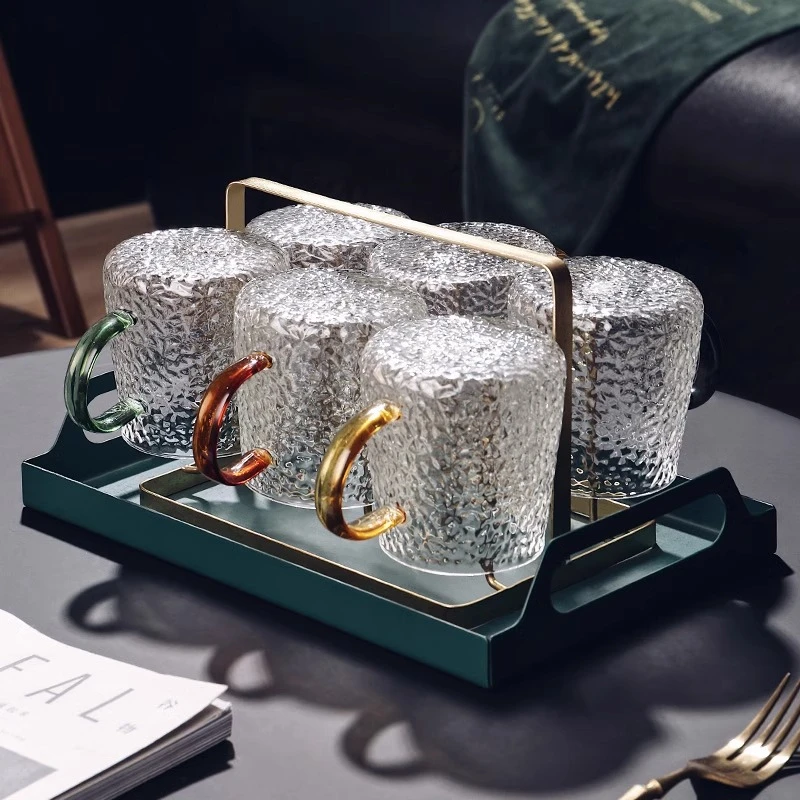 玻璃杯家用客厅耐热水杯泡茶杯带把手高级感玻璃杯子耐高温防爆