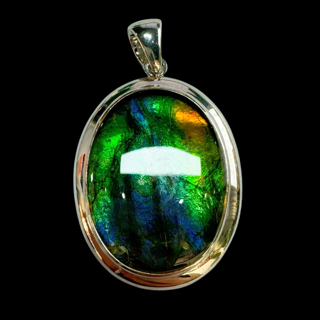 【斑彩石】31.5mm 稀有BC  产地：加拿大 A15 古贝壳化石