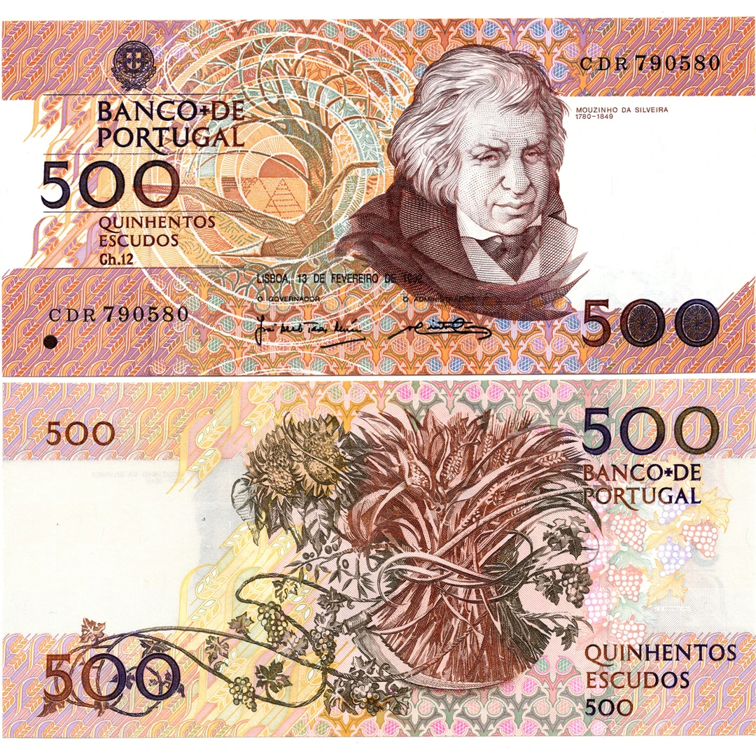 葡萄牙500埃斯库多全新UNC纸币老纸钞外国钱币收藏