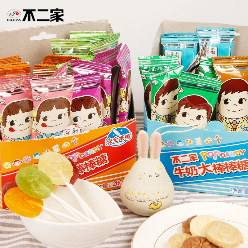 不二家大棒棒糖10g/支水果混合味休闲零食糖果年货批发喜糖硬糖