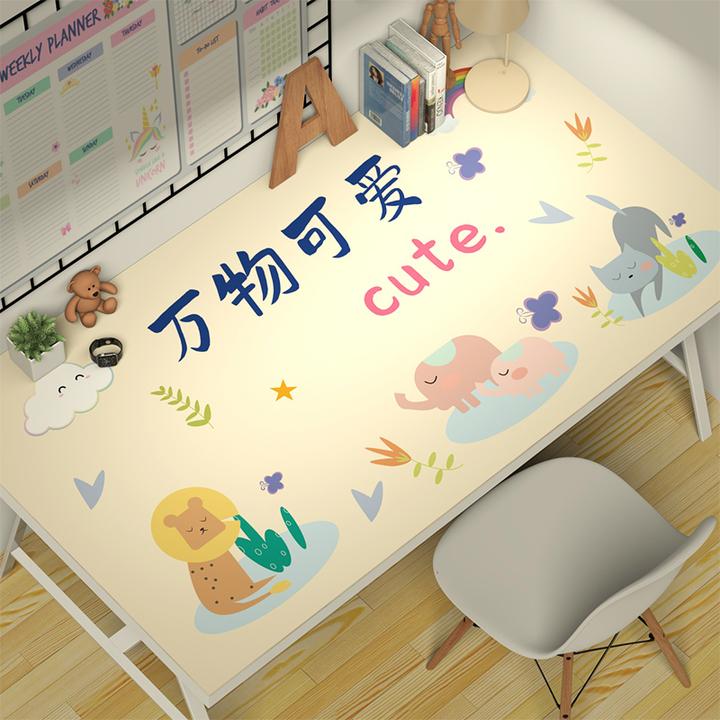 2024新款环保书桌垫子儿童学习桌专用桌布防水写字台女孩皮革桌垫