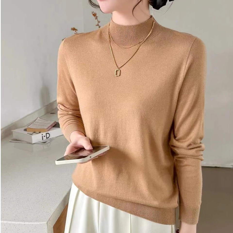 【可机洗】100%纯羊毛#不起球不缩水不褪色#一线成衣毛衣无缝羊毛衫