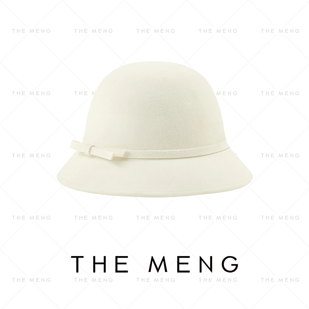 THE MENG【搭配单品】绵羊毛极简通勤纯色盆帽#M243T0009