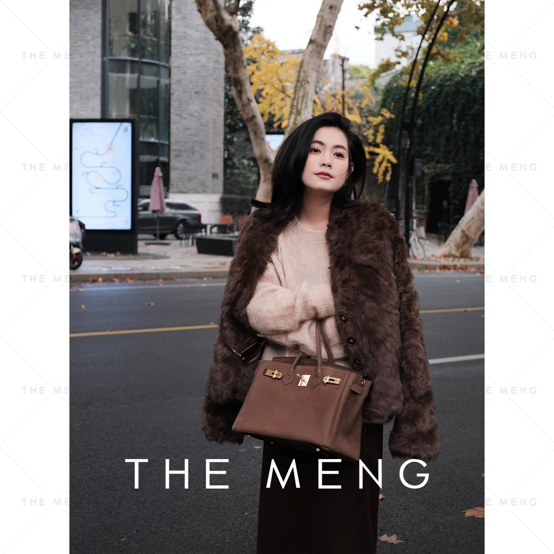 THE MENG【一月】糯软御寒锁温长毛草草外套#M244A0023