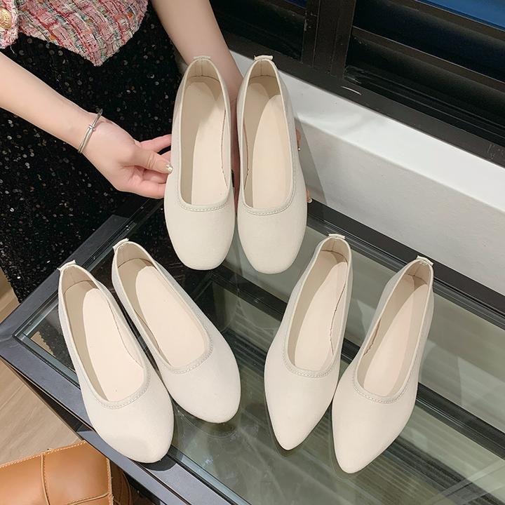 牛筋底居士鞋汉服纯棉透气百搭夏季软底鞋子舒适低跟防滑工作孕妇