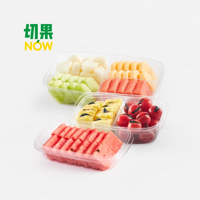 【四拼】西瓜+哈密瓜+甜瓜+梨(易氧化) 约600g+【天作之合】凤梨乌梅+乌梅小番茄.350g+【果切】西瓜.250g