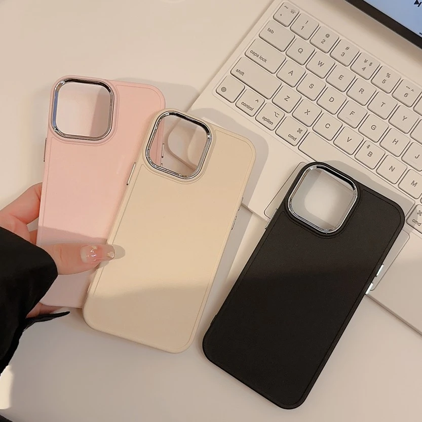 适用于苹果15手机壳新款iPhone14PRO简约13promax纯色12男女个性