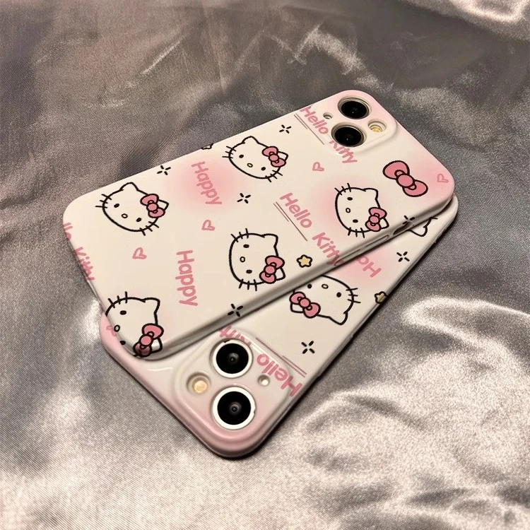 少女渐变猫咪适用苹果/华为/小米/vivo/OPPO可爱潮流简约手机壳15