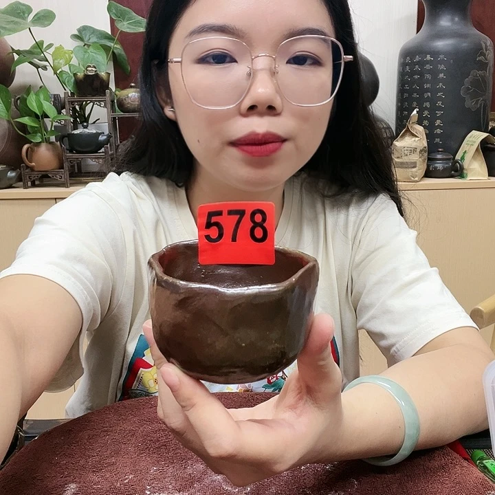 壶578老韩坭兴陶柴烧手捏杯