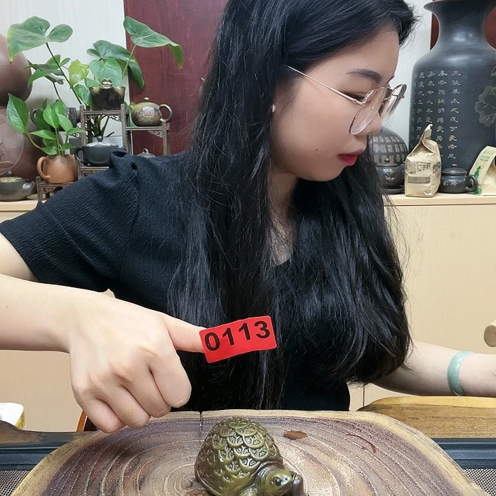 壶老韩坭兴陶 柴烧金钱龟