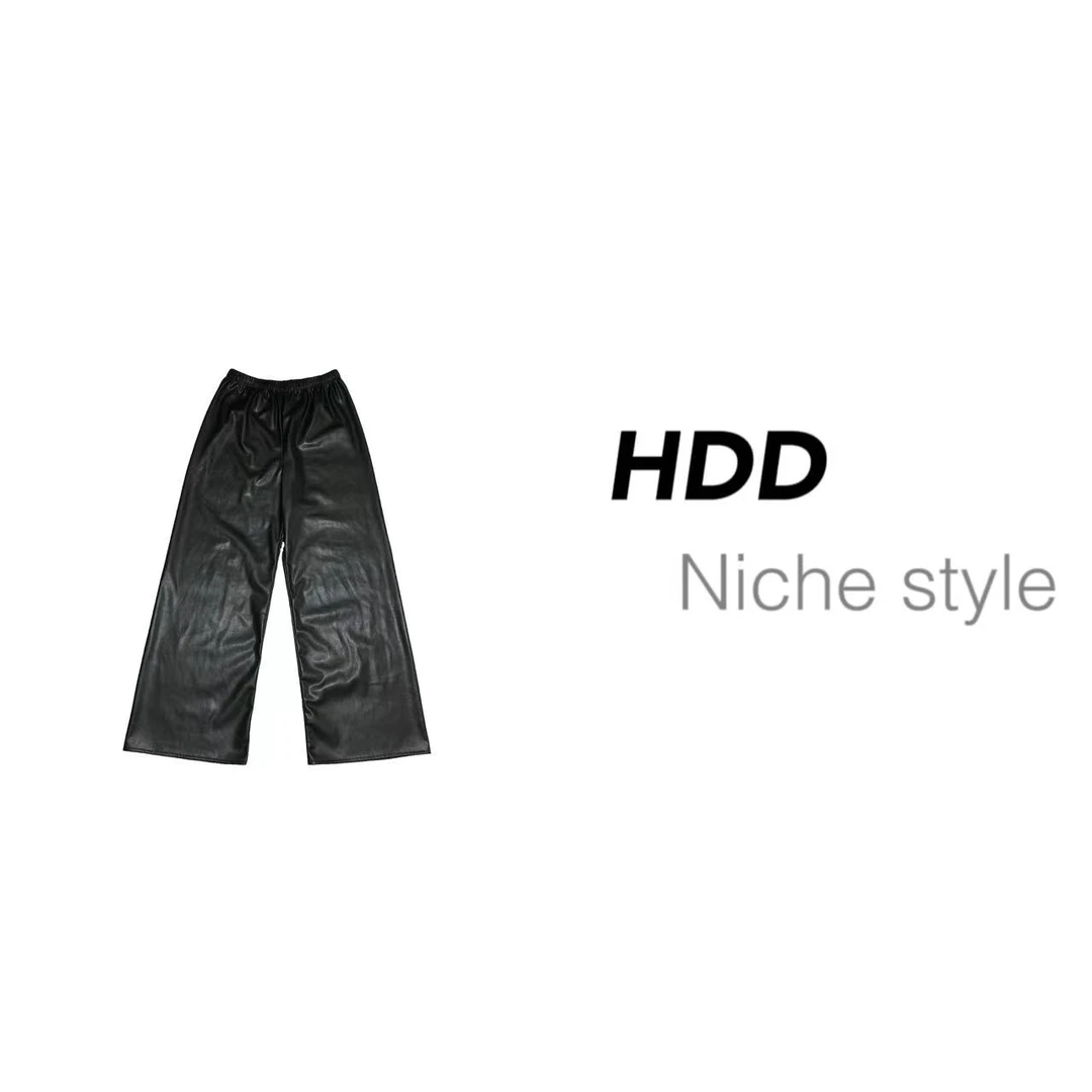 【HDD/侯點點】Y3877款万能腰简约超软秋冬百搭皮裤