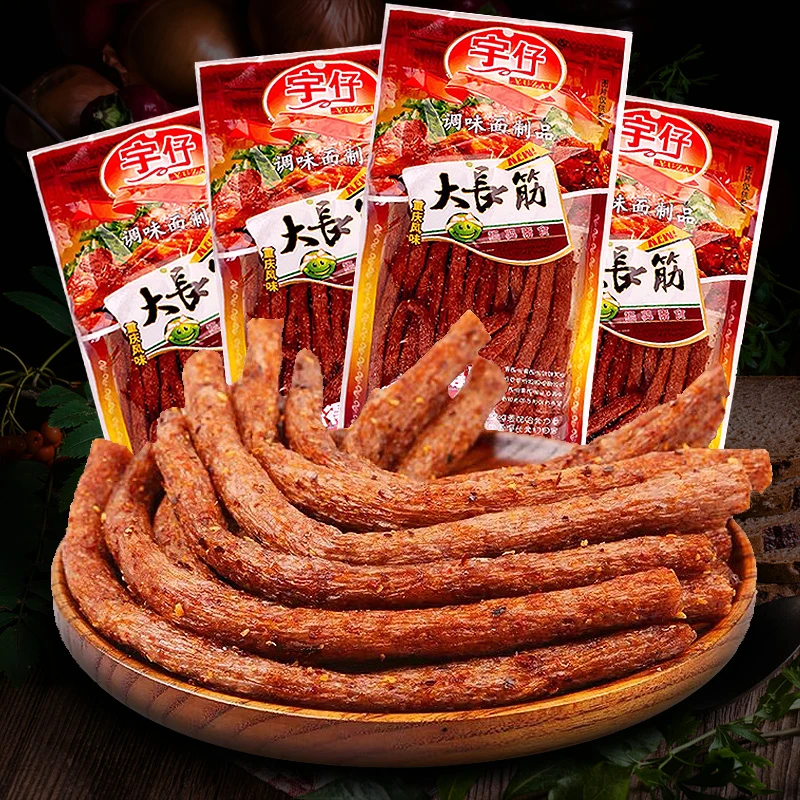 宇仔大长筋辣条零食烤面筋麻辣8090后儿时怀旧网红湖南重庆172克