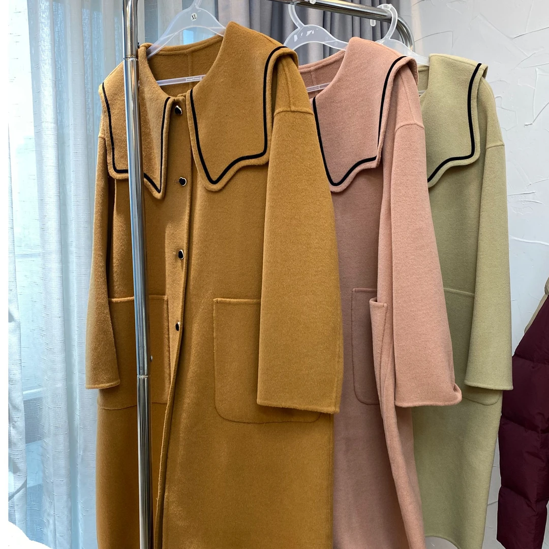 【芸尚】韩系秋冬时尚气质减龄百搭女士双面大衣#2966