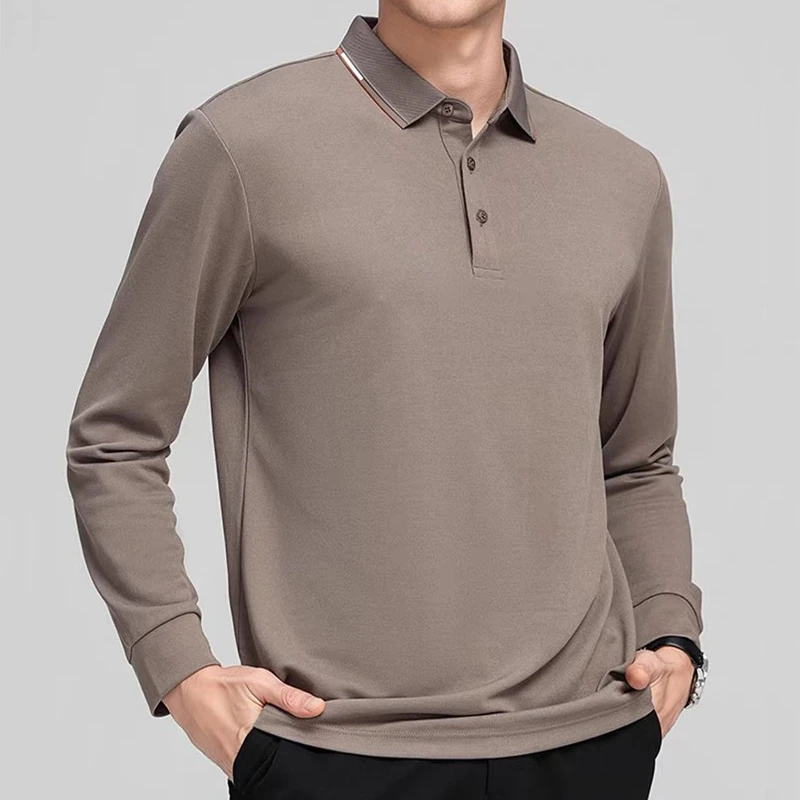 【敏敏】7A抗菌 含羊毛桑蚕丝 男士长袖POLO衫*2509*