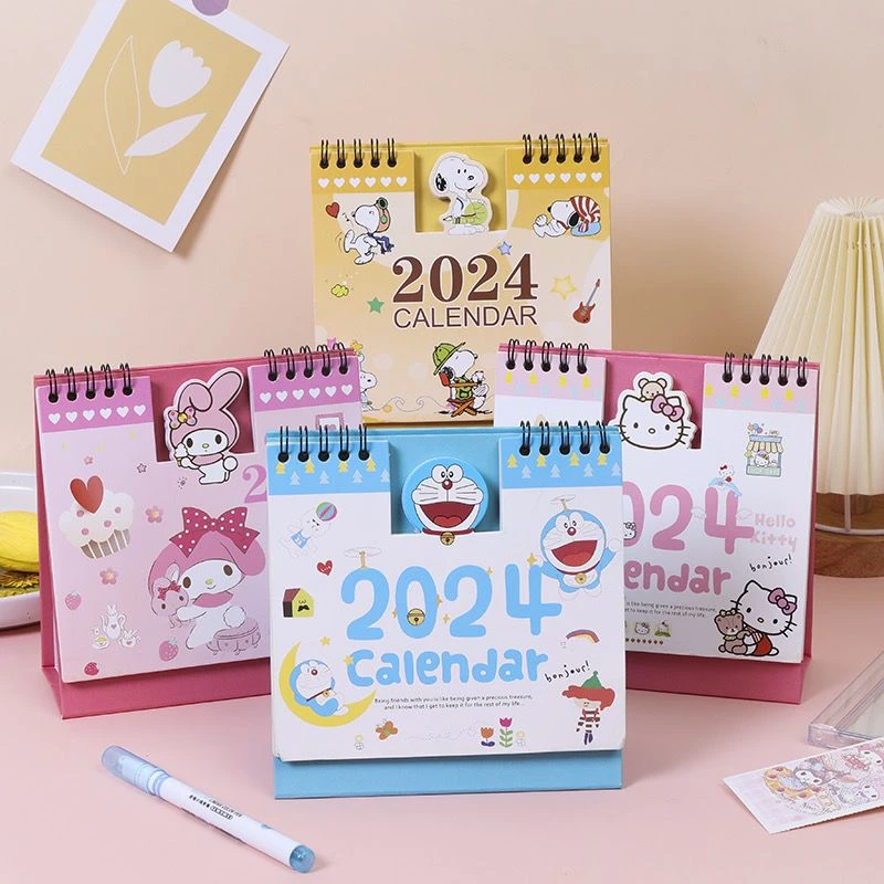 【新疆包邮】2023-2024年桌面卡通台历可爱ins风学生日历办公记事