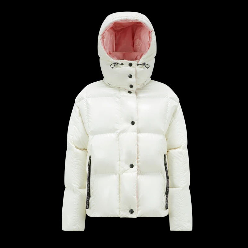 全新未使用 MONCLER 小花6娜TP025433Parana 连帽羽绒外套白色