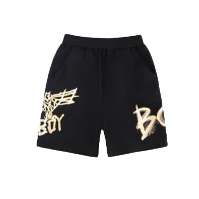 BOY童装 儿童运动中筒裤夏季潮流百搭针织直筒短裤潮牌透气男女童