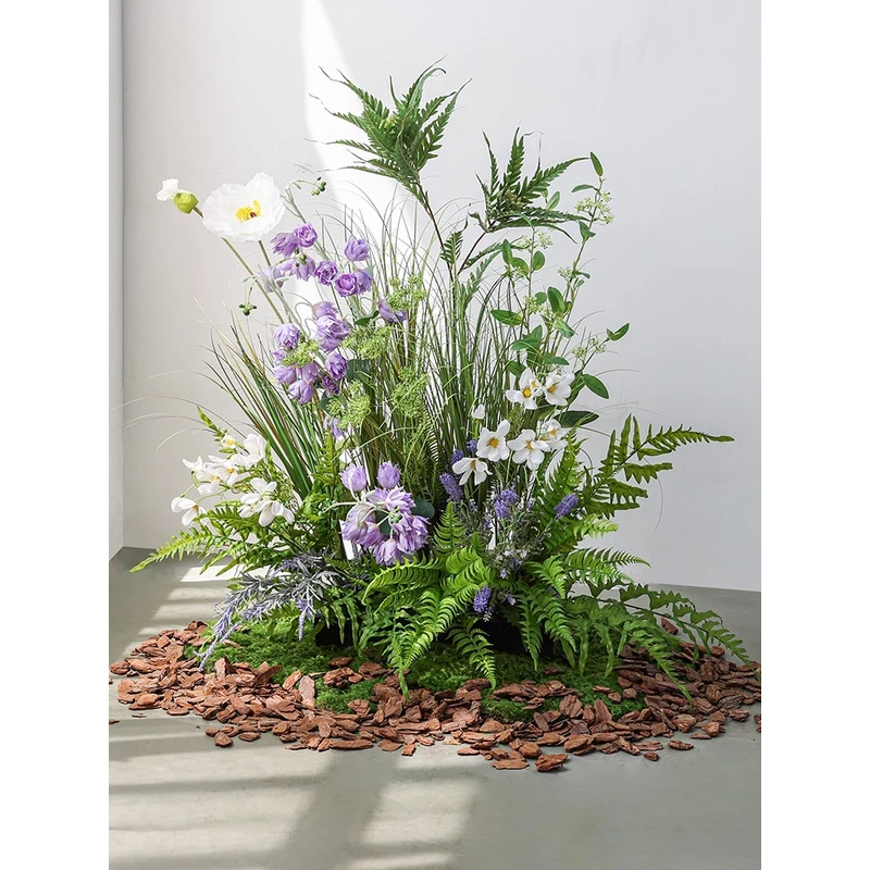 假花仿真花摆设仿真绿植造景户外假绿植仿生庭院花草布置花丛芦苇