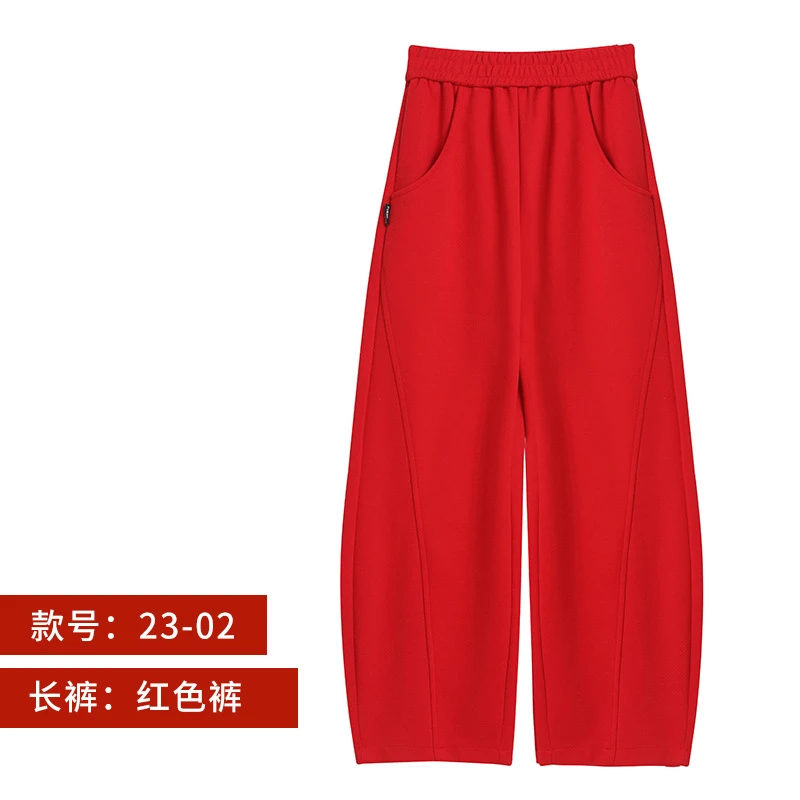 2023春夏新款广场舞服运动套装鬼步舞棉休闲服印花字母衣服成人女