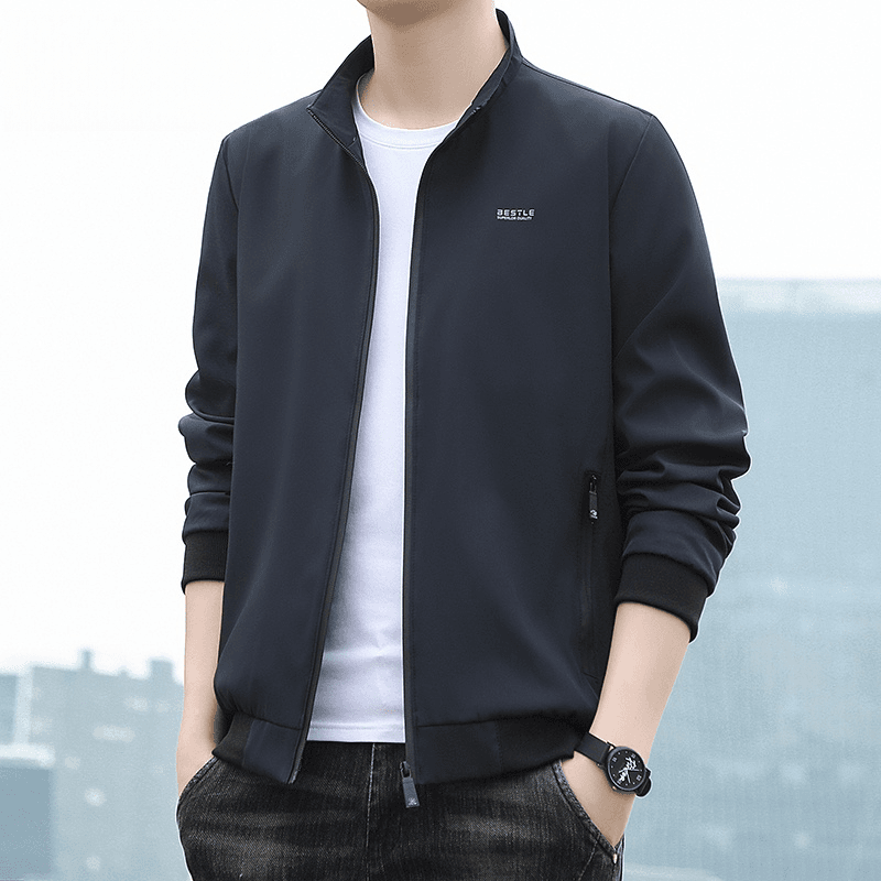 cartelo/卡帝乐鳄鱼 春季新款立领夹克休闲男外套薄款中年商务男士百搭上衣服