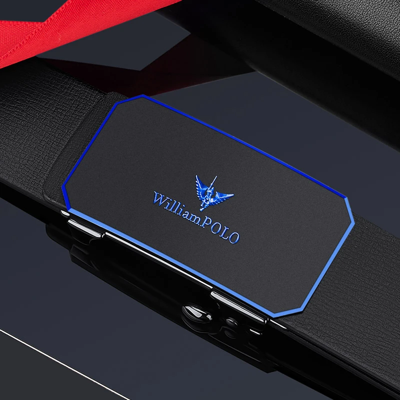 保罗皮带男士内穿无牙自动扣十大名牌腰带百搭真皮纯牛皮裤带潮流