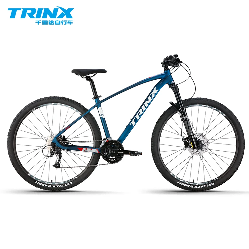 TRINX/千里达X1PRO铝合金山地车镁合金气叉27速内越野油刹自行车