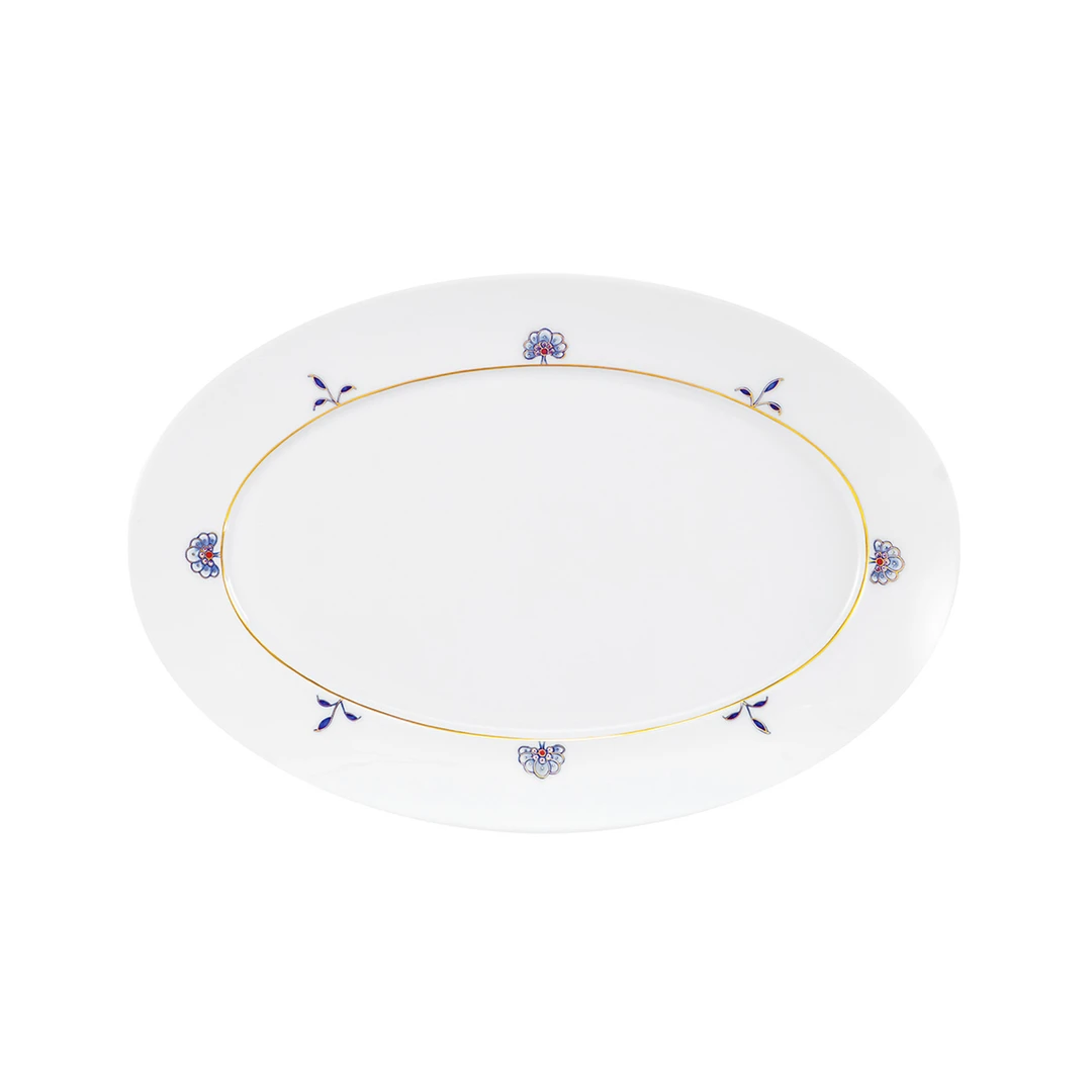 梅森皇室青花椭圆盘