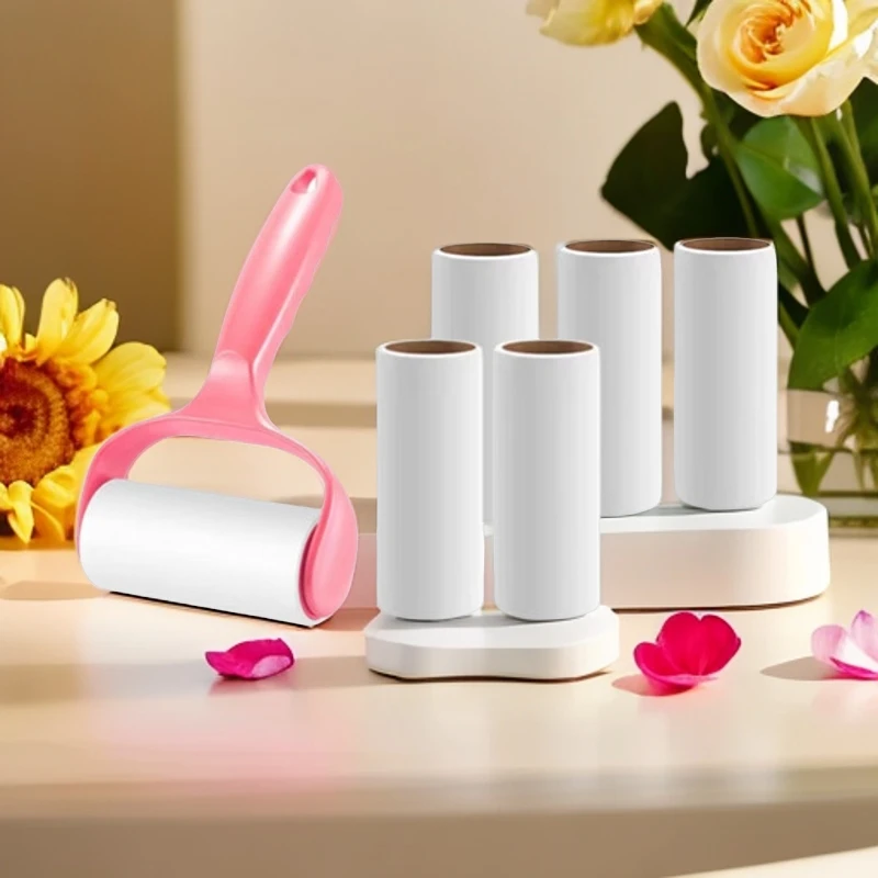 【1手柄+6卷纸】7件套滚筒式粘毛器刷毛可撕去毛粘尘宠物毛