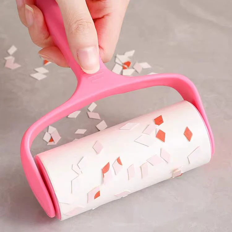 【1手柄+6卷纸】7件套滚筒可撕去毛粘尘宠物毛粘毛器