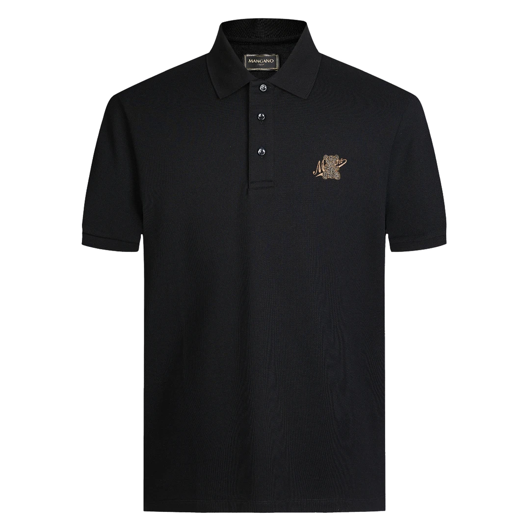 曼加龙【100%进口长绒棉 小熊图案】夏易打理时尚男式短袖Polo衫