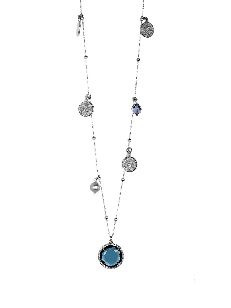 铜合金仿水晶项链 雪儿定制轻奢时尚吊坠项链