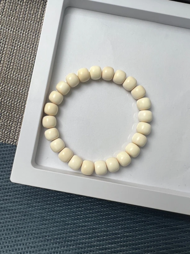 S063猛犸牙精品手串老型9*8mm24颗冰料 支持鉴定假一罚四