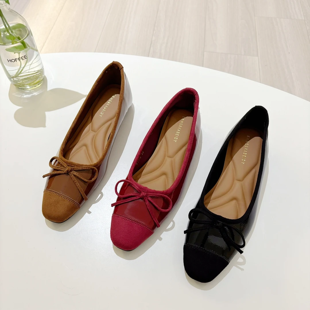 K@NG 内增高法式单鞋女鞋子春秋2024夏季蝴蝶结芭蕾舞温柔晚晚鞋