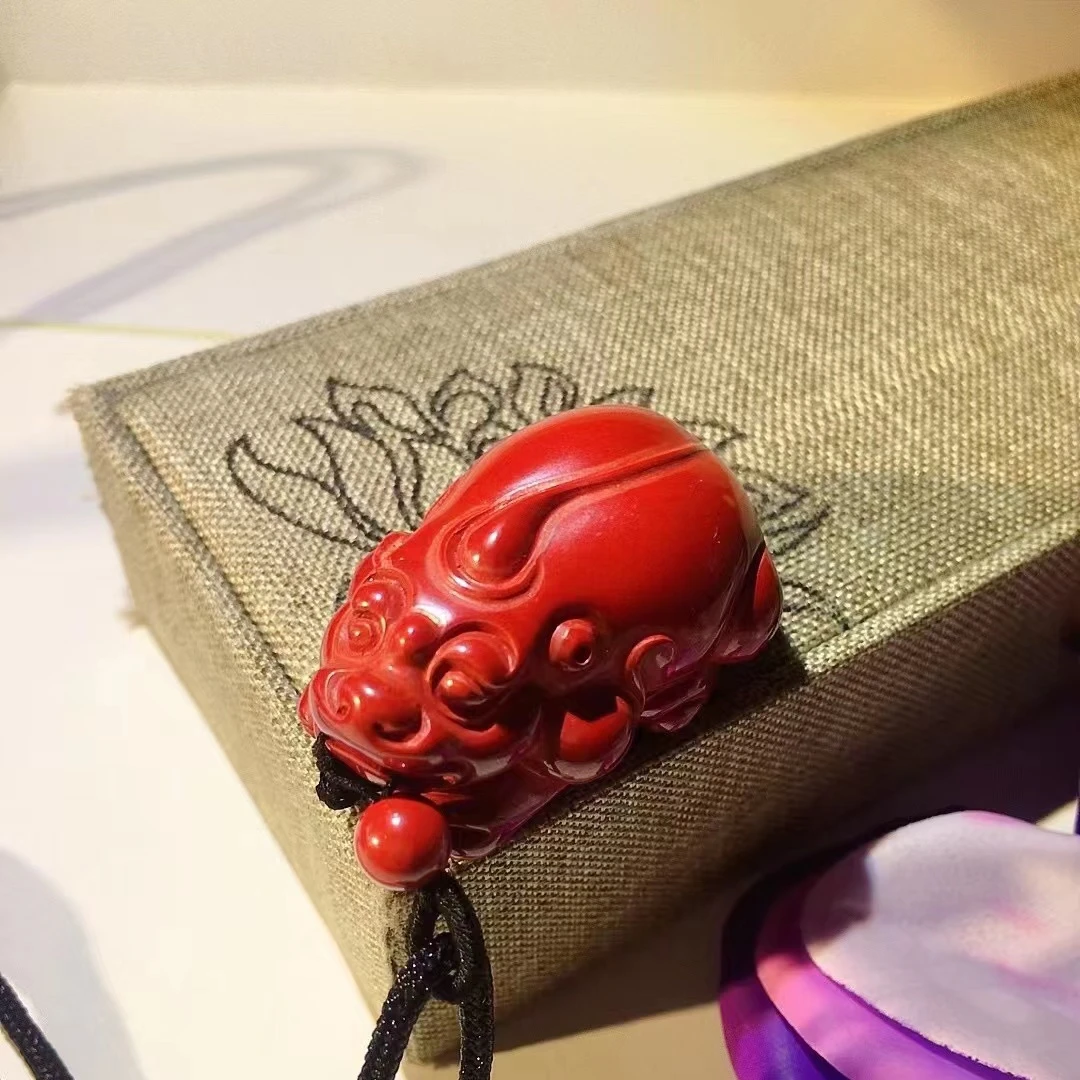 辰砂（处理）16紫金色帝王色皮皮吊坠
