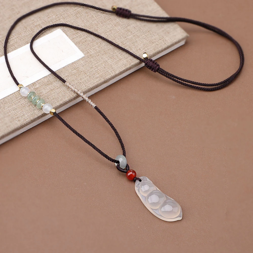 非金属布艺项链 古风平安豆项链长款大气高档毛衣链女百搭秋新款