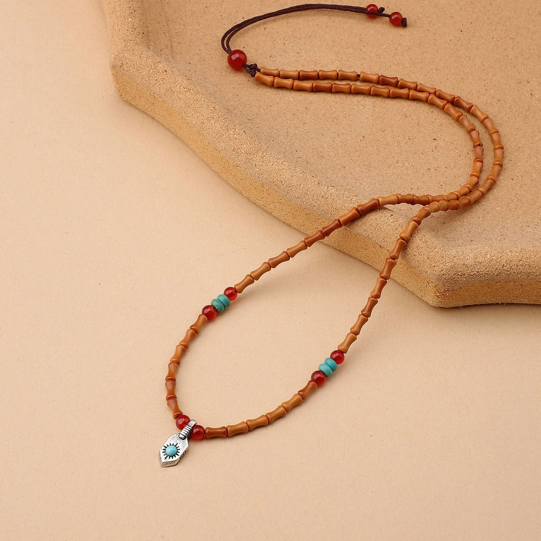 吊坠925银 实心小箭头橄榄核项链原创小众古风锁骨链女百搭复古短