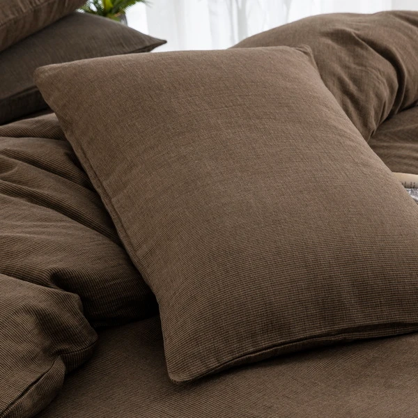 【枕套】全棉A类双层棉纱简约纯色床品