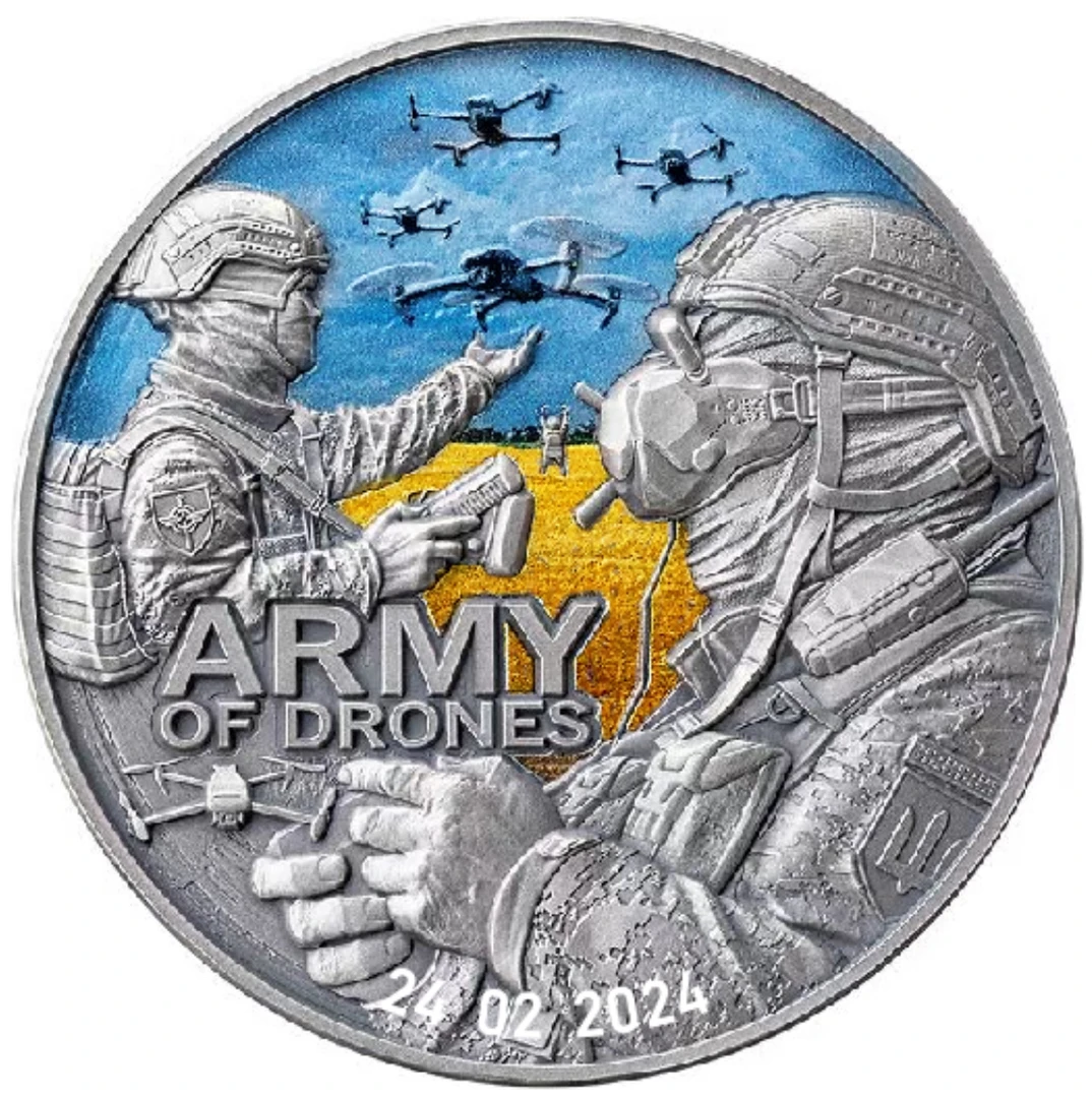 乌克兰纪念章（空天兵部队）2022年版5厘米直径一枚